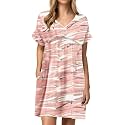 Jayscreate Women's Baby Doll Summer Casual T Shirt Flowy Short Sleeve Dress