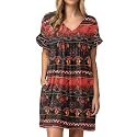 Jayscreate Women's Baby Doll Summer Casual T Shirt Flowy Short Sleeve Dress