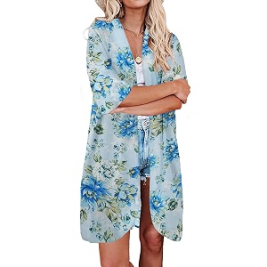 Jayscreate Womens Breezy Summer Boho Kimonos Sheer