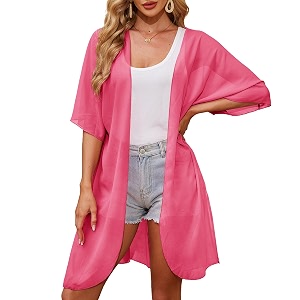 Jayscreate Womens Breezy Summer Boho Kimonos Sheer