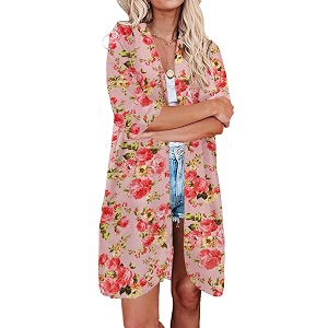 Jayscreate Womens Breezy Summer Boho Kimonos Sheer