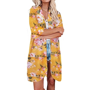 Jayscreate Womens Breezy Summer Boho Kimonos Sheer