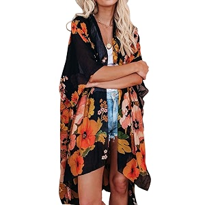 Jayscreate Womens Breezy Summer Boho Kimonos Sheer
