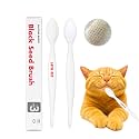 JAYU PET Black Seed Brush - Cat Acne Chin Treatment, Silicone Brush for Cats Chin Acne &amp; Blackhead Exfoliation, Double-Sided Cat Grooming (1PCS)
