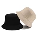 JAZAA Bucket Hat for Women Men Teens Reversible Summer Beach Sun Hat Packable Fisherman Cap for Travel Outdoor Hiking