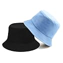 JAZAA Bucket Hat for Women Men Teens Reversible Summer Beach Sun Hat Packable Fisherman Cap for Travel Outdoor Hiking