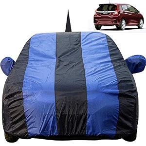 jazz dustproof car cover with mirror amp antenna pockets royal blue stripes taffeta polystertriple stitched compatible with honda jazz car cover 2015 to 2024 jazz car accessories