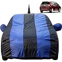Jazz Dustproof Car Cover with Mirror &amp; Antenna Pockets, Royal Blue Stripes, Taffeta Polyster,Triple Stitched, Compatible with Honda Jazz Car Cover (2015 to 2024), Jazz Car Accessories