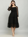 Jazzups enterprises Women Fit and Flare Black