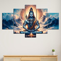 JB Creations Shiv Ji Wall Decor Painting