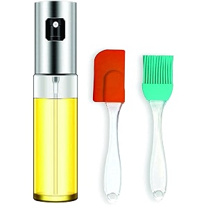 oil sprayer for cooking - olive oil dispenser bottle spray mister - food grade portable reusable oil vinegar spritzer sprayer bottles for air fryer kitchen 100 oval 1 jbeob4