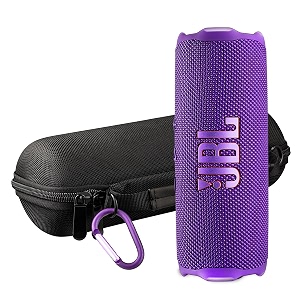 jbl flip 7 portable bluetooth speaker purple  bold pro sound with ai sound boost 16-hour playtime ip68 waterproof amp dustproof auracast multi-speaker pairing  travel case