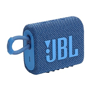 jbl go 3 eco portable speaker with bluetooth built-in battery waterproof and dustproof feature - blue
