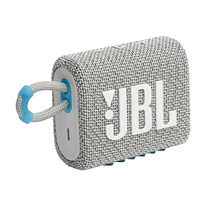 jbl go 3 eco portable speaker with bluetooth built-in battery waterproof and dustproof feature - white