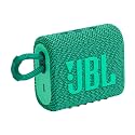 JBL Go 3 Eco: Portable Speaker with Bluetooth, Built-in Battery, Waterproof and Dustproof Feature - Green