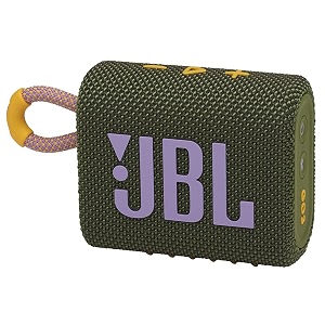 jbl go 3 portable speaker with bluetooth built-in battery waterproof and dustproof feature - green