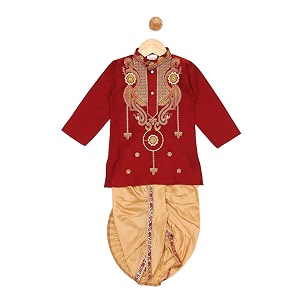 JBN Creation Boys Cotton Blend Kurta and