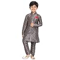 JBN Creation Boys39 Multicolor-Base-Yellow Silk Blend Kurta