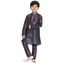 JBN Creation Boys39 Multicolor-Base-Yellow Silk Blend Kurta