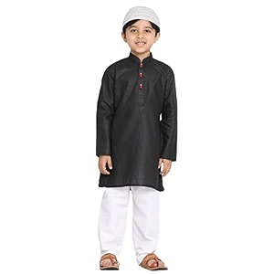 jbn creation boys cotton blend kurta pyjama set - ethnic elegance for festivals  comfortable classic collar full sleeves kurta for kids