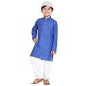 JBN Creation Boys Cotton Blend Kurta Pyjama Set - Ethnic Elegance for Festivals | Comfortable Classic Collar Full Sleeves Kurta for Kids