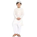 JBN Creation Boys Cotton Blend Kurta Pyjama Set - Ethnic Elegance for Festivals | Comfortable Classic Collar Full Sleeves Kurta for Kids