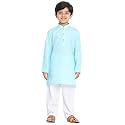 JBN Creation Boys Cotton Blend Kurta Pyjama Set - Ethnic Elegance for Festivals | Comfortable Classic Collar Full Sleeves Kurta for Kids