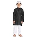 JBN Creation Boys Cotton Blend Kurta Pyjama Set - Ethnic Elegance for Festivals | Comfortable Classic Collar Full Sleeves Kurta for Kids