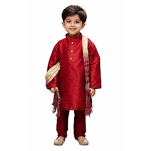 JBN Creation Boys Cotton Silk Kurta and