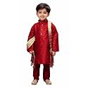 JBN Creation Boys Cotton Silk Kurta and