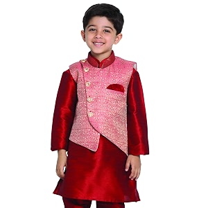 jbn creation boys39 pink silk blend nehru jacket_jbnbj003pn_26