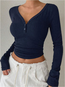 JC JUMMY COUTURE Casual Solid Women Blue