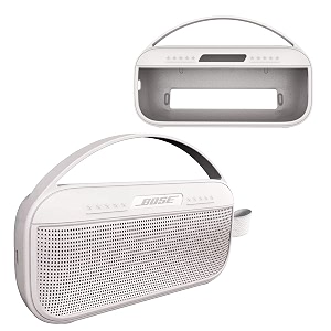 jchpine silicone cover case for bose soundlink flex bluetooth portable speaker 1st gen protective skin sleeve for bose soundlink flex speaker accessories only silicone case white smoke