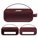 JCHPINE Silicone Cover Case for Bose SoundLink Flex Bluetooth Portable Speaker, Protective Skin Sleeve for Bose SoundLink Flex Speaker Accessories (Only Silicone Case) (Carmine Red)