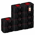 JD FRESH Polycotton 69 Liters Blanket Storage Bag/Big Size Storage For Travel Sleeping Bag/Cloth Organizer For Storage/Space Saver Bag For Bedsheet/Toys/Comforters/Cushions - Pack Of 10 (Red &amp; Black)