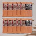 JD FRESH 12 Pcs Non-Woven Saree Covers/Storage Bags with Zip Cover/Wardrobe-Cupboard Organizer/Space Saving Transparent Bag/Saree Organizer for Travelling(12 X 14 Inch/Orange)