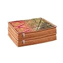 JD Fresh 2 pieces Saree covers for clothes with Zip, Sari Cover bags for saree, Saree Bags for wardrobe, Storage Organizer for Wardrobe, Pack of 2 peices, 13 x16.5x3 Inch, Polyvinyl Chloride