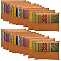 JD FRESH 20 Pcs Large Non-Woven Saree Covers For Storage/Saree Bags With Zip/Multi-Purpose Lehenga Storage Bag/Clothes Covers For Dresses/Sarees/Lehengas (14X17 Inch), Orange