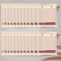 JD FRESH 24 Pcs Cotton Saree Covers for Storage (16 x 14 Inch) Saree Bags with Zip &amp; Transparent Mesh Window | Saree Organiser for Wardrobe | Breathable Cloth Bags (Off White)