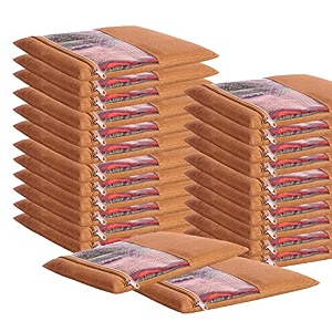 jd fresh 24 pieces saree covers for clothes with zip sari cover bags for saree storage saree bags for wardrobe storage organizer for wardrobe pack of 24 peices size 12 x 14 inch