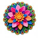 JD FRESH 3D Rangoli Design Door Mat