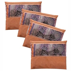 jd fresh 6 pcs large non woven saree covers for storagesaree bags with zipmulti-purpose lehenga storage bagclothes covers for dressessareeslehengas 14x17 inch