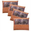 JD FRESH 6 Pcs Large Non Woven Saree Covers For Storage/Saree Bags with Zip/Multi-Purpose Lehenga Storage Bag/Clothes Covers for Dresses/Sarees/Lehengas (14x17 Inch)