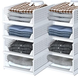 jd fresh 1 pcs of large foldable storage box for clothes with steel framewoven fabric clothes organiser with handlewardrobe organizer for storagealmirah organizer for shirtsjeanssweater grey