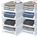 JD FRESH 1 Pcs of Large Foldable Storage Box for Clothes with Steel Frame/Woven Fabric Clothes Organiser with Handle/Wardrobe Organizer for Storage/Almirah Organizer for Shirts/Jeans/Sweater (Grey)