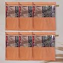 JD FRESH 12 Pcs Non-Woven Saree Covers/Storage Bags with Zip Cover/Wardrobe-Cupboard Organizer/Space Saving Transparent Bag/Saree Organizer for Travelling(12 X 14 Inch/Orange)