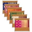 JD FRESH 6 Pcs Large Non Woven Saree Covers For Storage/Saree Bags with Zip/Multi-Purpose Lehenga Storage Bag/Clothes Covers for Dresses/Sarees/Lehengas (14x17 Inch)