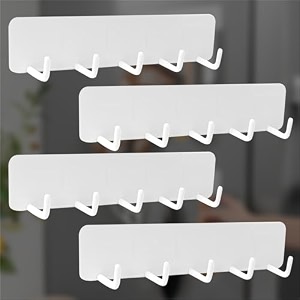 jd fresh abs plastic magnetic hookkitchen accessories items organizerwall hooks without drillhook rail bar for clothesrefrigeratorkitchenadhesive amp magnetic wall mount pack of 4 white