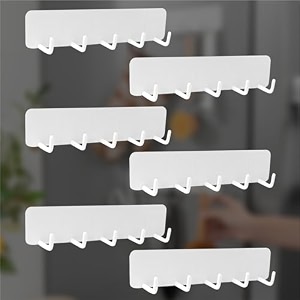 jd fresh abs plastic magnetic hookkitchen accessories items organizerwall hooks without drillhook rail bar for clothesrefrigeratorkitchenadhesive amp magnetic wall mount pack of 6 white