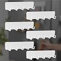 JD FRESH ABS Plastic Magnetic Hook/Kitchen Accessories Items Organizer/Wall Hooks Without Drill/Hook Rail Bar for Clothes/Refrigerator/Kitchen/Adhesive &amp; Magnetic Wall Mount (Pack of 6, White)